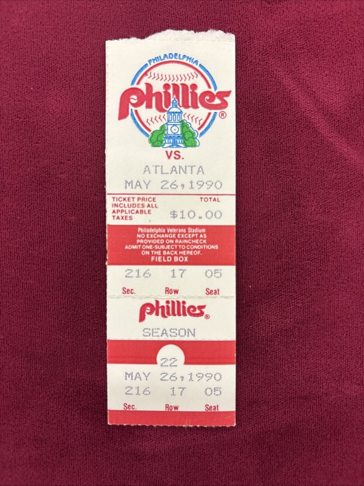 1990 Mike Schmidt Retirement Night Program And Ticket Stub Phillies ￼