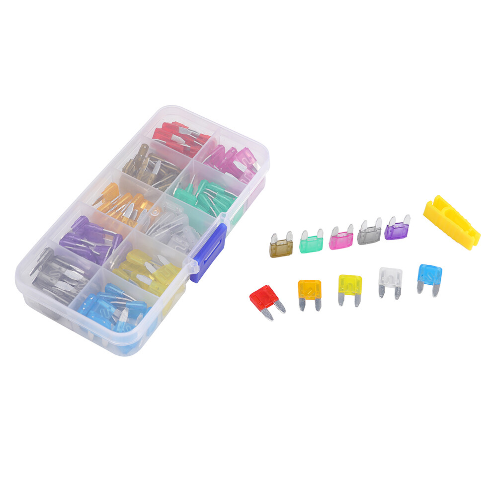 120PCS Micro Blade Fuse Assorted Kit Mixed Low Profile Mini Car Van Auto 5A-30A