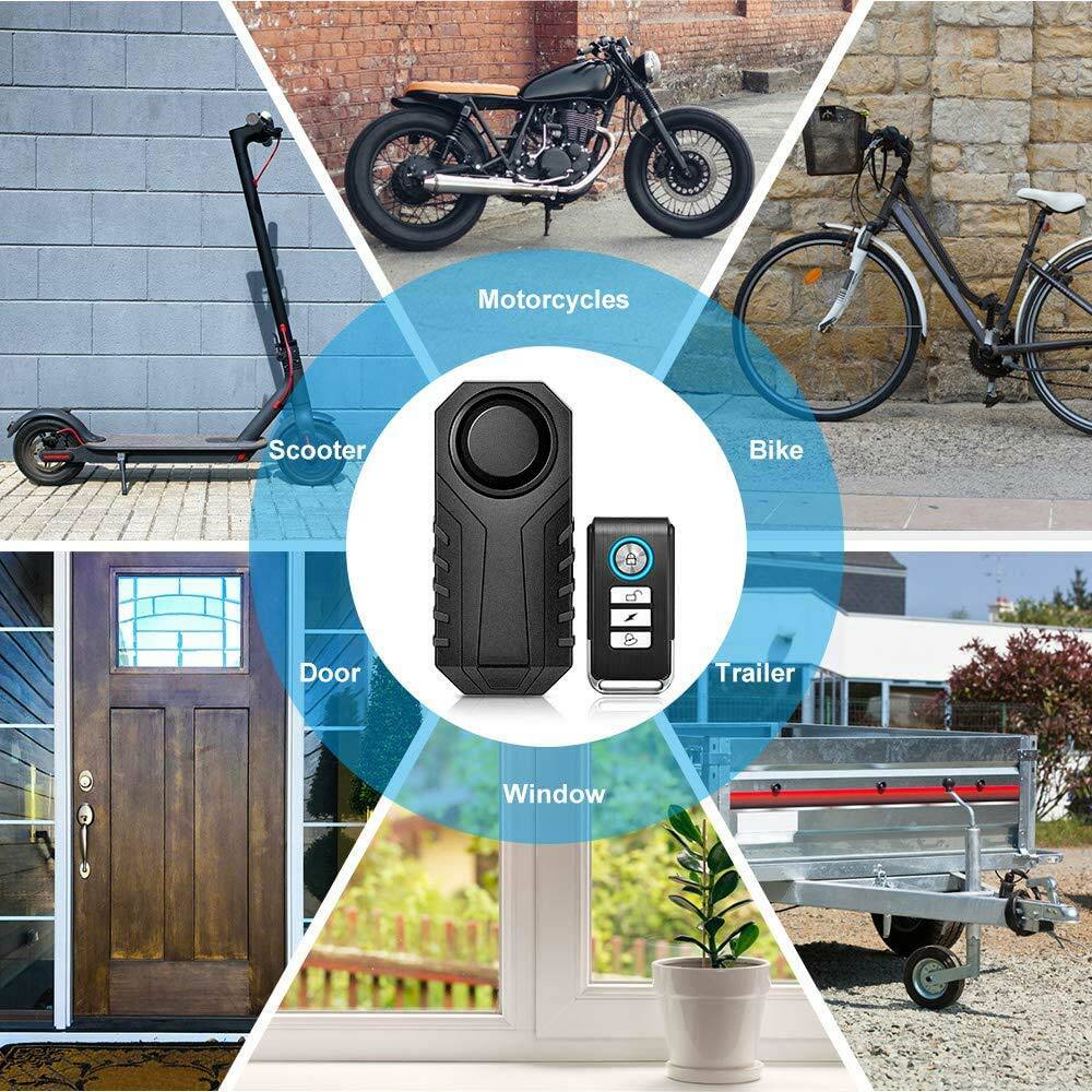 Keyless Alarm 7 Sensitivity Adjust Window Door Extra Security Vibration Trigger