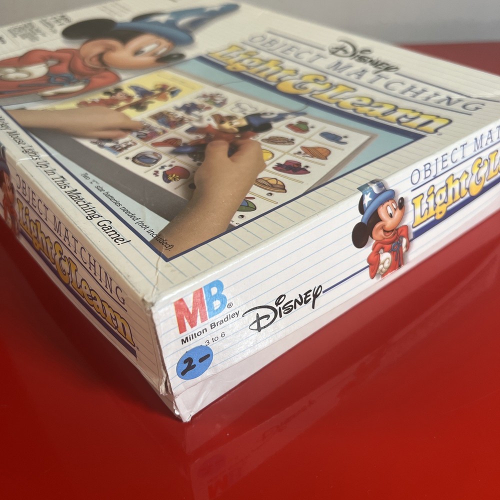 Vintage 1989 Disney Object Matching Light and Learn Mickey Mouse TESTED