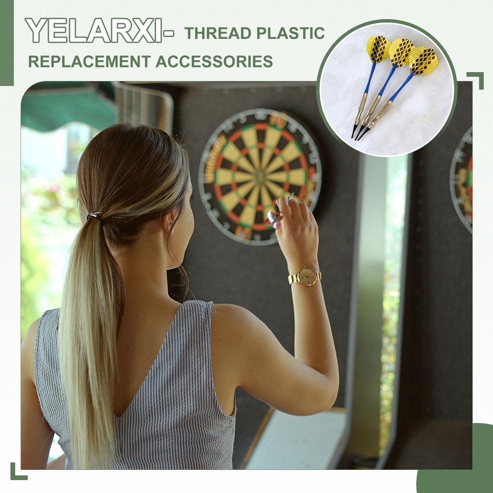 Plastic Dart Tip 2BA Thread Soft Tip Dart Accessories 30 Pack & Black/White/Blue