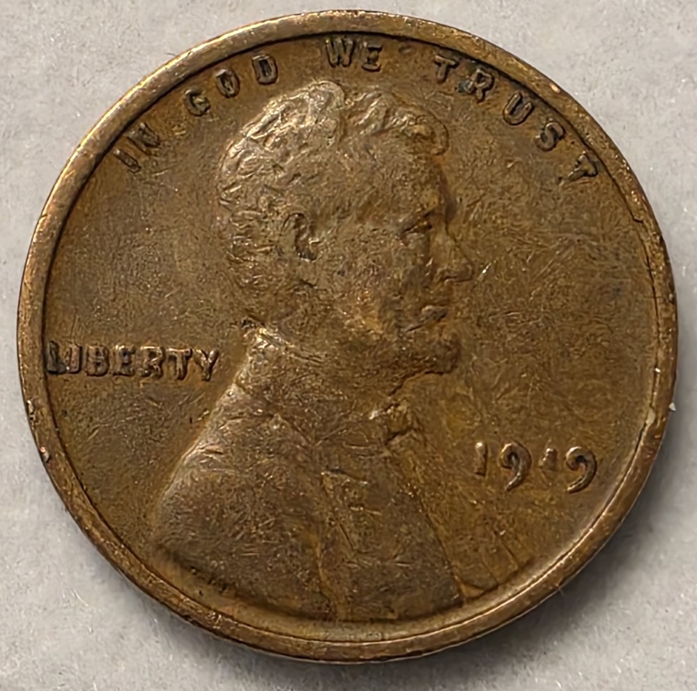 1919 Lincoln Wheat Cent Fine Condition Penny