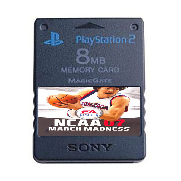 NCAA March Madness 07 PS2 Official Memory Card Unlocked Save