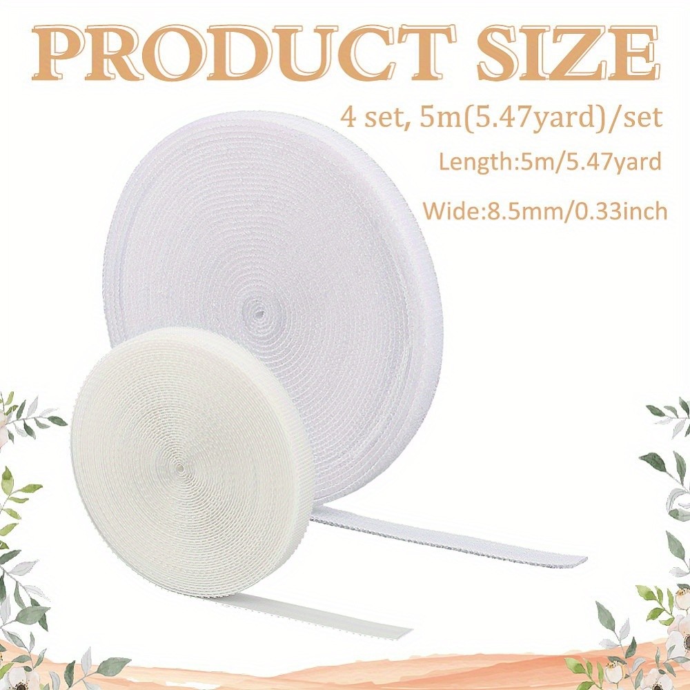 4sets Reusable Polyester Cable Ties Hook and Loop Cord Organizer Wire Ties
