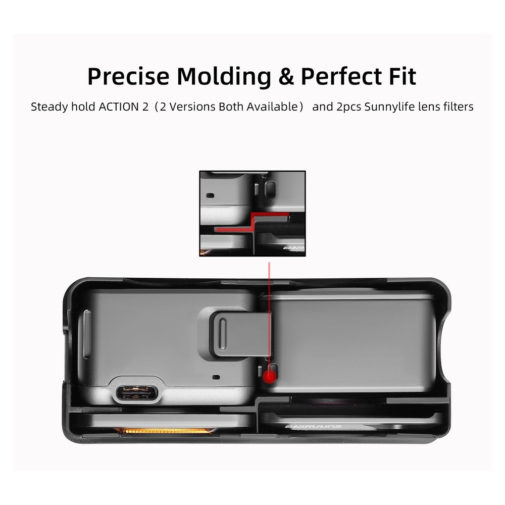 Plastic Storage Box Camera Carrying Case Cover Protective Parts For DJI Action 2