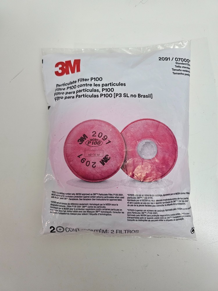 3M 2091 NIOSH P100 Particulate Filter - 2 Count