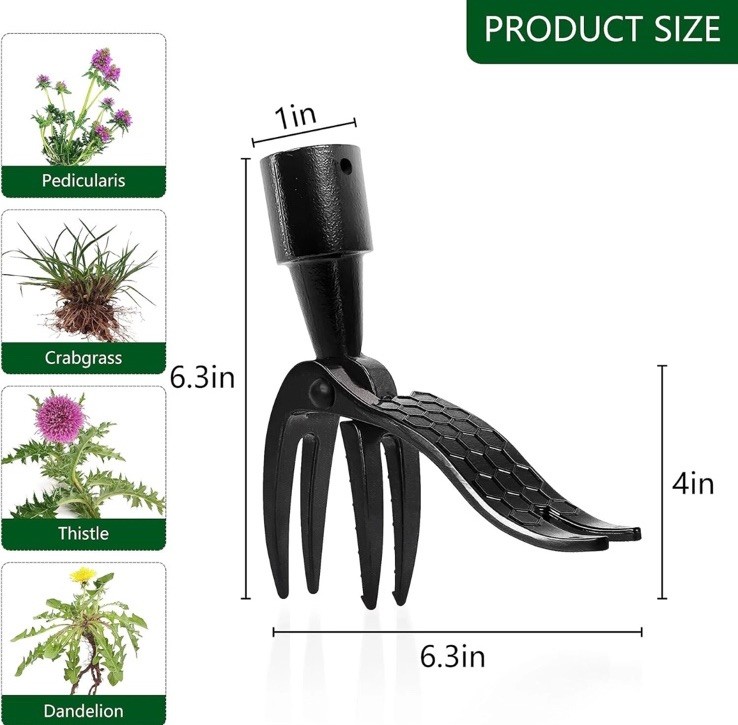 Weeder Puller Stand Up Weed Tool Handle Claw Garden Outdoor Root Remover Killer!