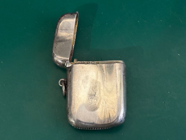 Antique Joseph Gloster Silver Vesta Matchsafe w Hallmarks