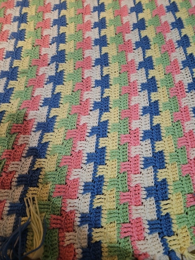 Handmade Afghan Multicolor 83x46
