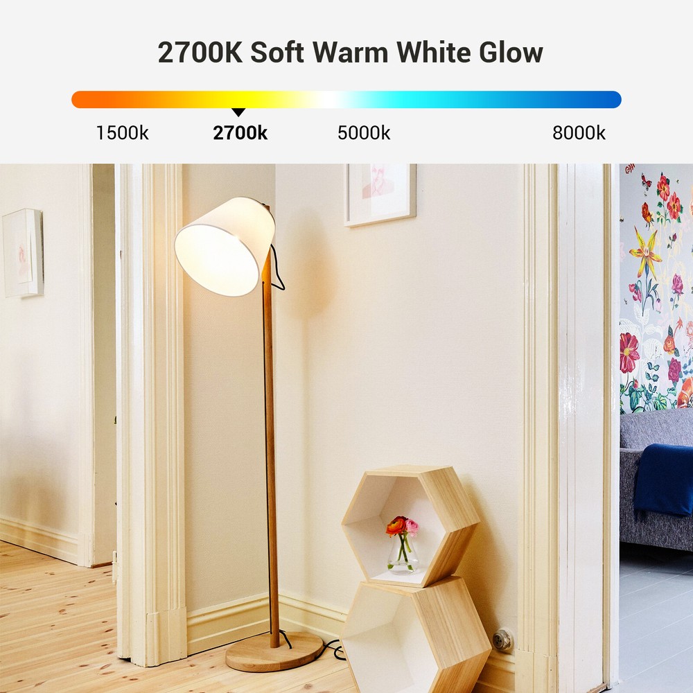 DEWENWILS GU24 LED Light Bulb, Dimmable 2 Prong Light Bulbs, Warm White, 4 Pack