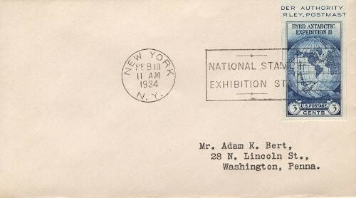 735 BYRD - NAT'L STAMP - Adam Bert