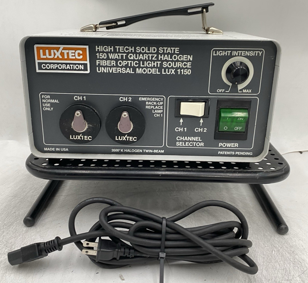 LUXTEC HIGH TECH SOLID STATE 150 WATT QUARTZ HALOGEN FIBER OPTIC LIGHT SOURCE