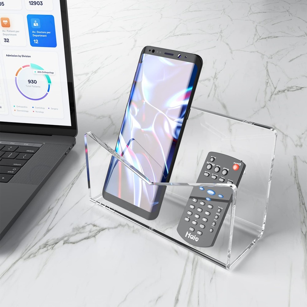 Acrylic Mail Holder Desk Envelope Organizer Clear 2 Pack