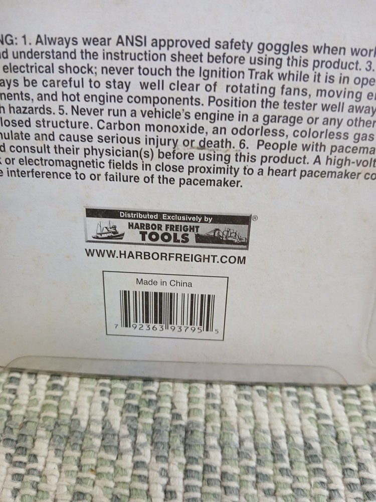Ignition Trak Tester, No. 93795 Harbor Freight, Unopen Box, Test Ignition System