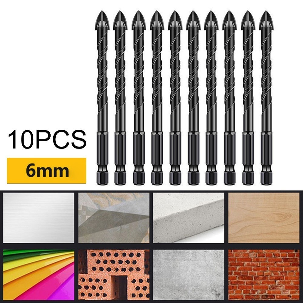 Tile Drill Bit 6mm Sharpened For Tile Brick Glass Kit Marble Mirrors Set Tools
