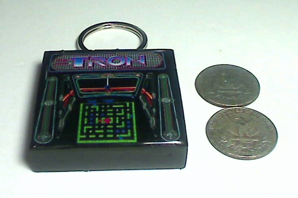 TRON Arcade Coin Door accessory Keychain