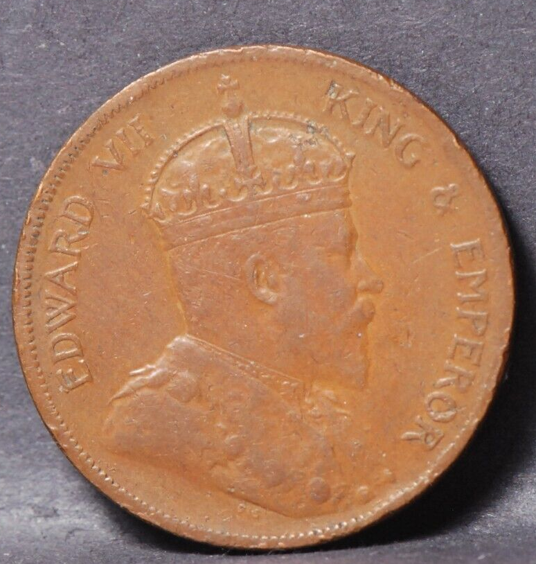 Straits Settlements, 1908 Cent, KM19, (Extremely Fine) a scratch, NR, 7-14