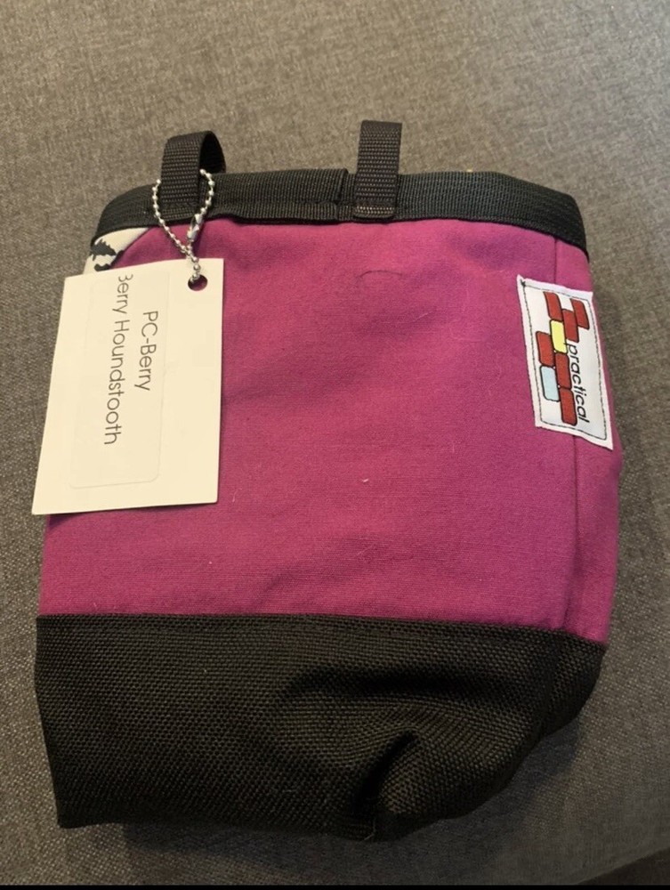 Practical chalk Bag Bucket Berry Houndstooth