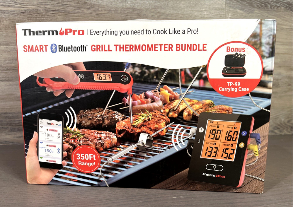 ThermPro Smart Bluetooth Grill Thermometer Bundle NIOB