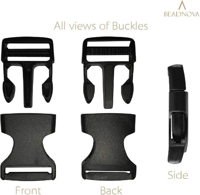 1 Inch Plastic Side Release Buckles 1 Flat Side Quick Release Buckle Clip 20 Pac