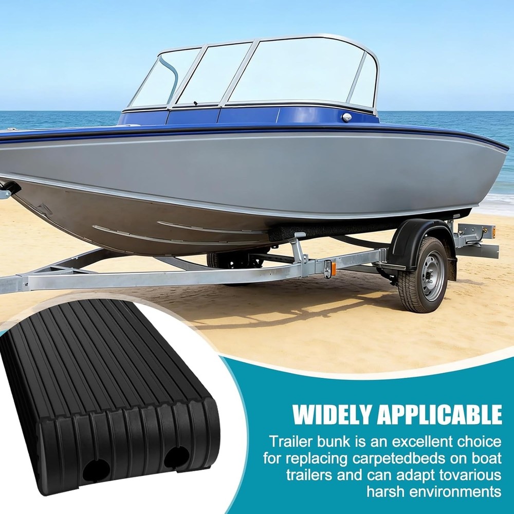 Bunk Wrap Kit Roll 24ft with Endcaps for Boat Trailer, 2"x4" Waterproof PE Synth