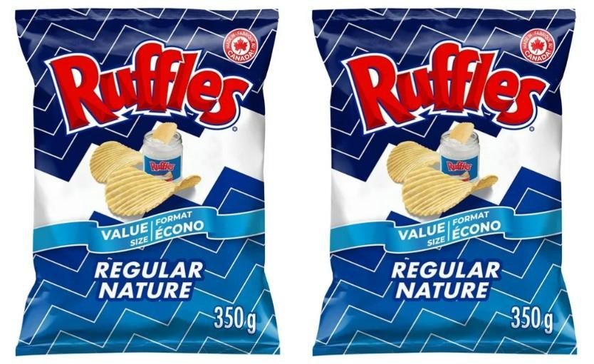 Ruffles Regular Potato Chips, 380g (Imported from Canada) (2 Pack)