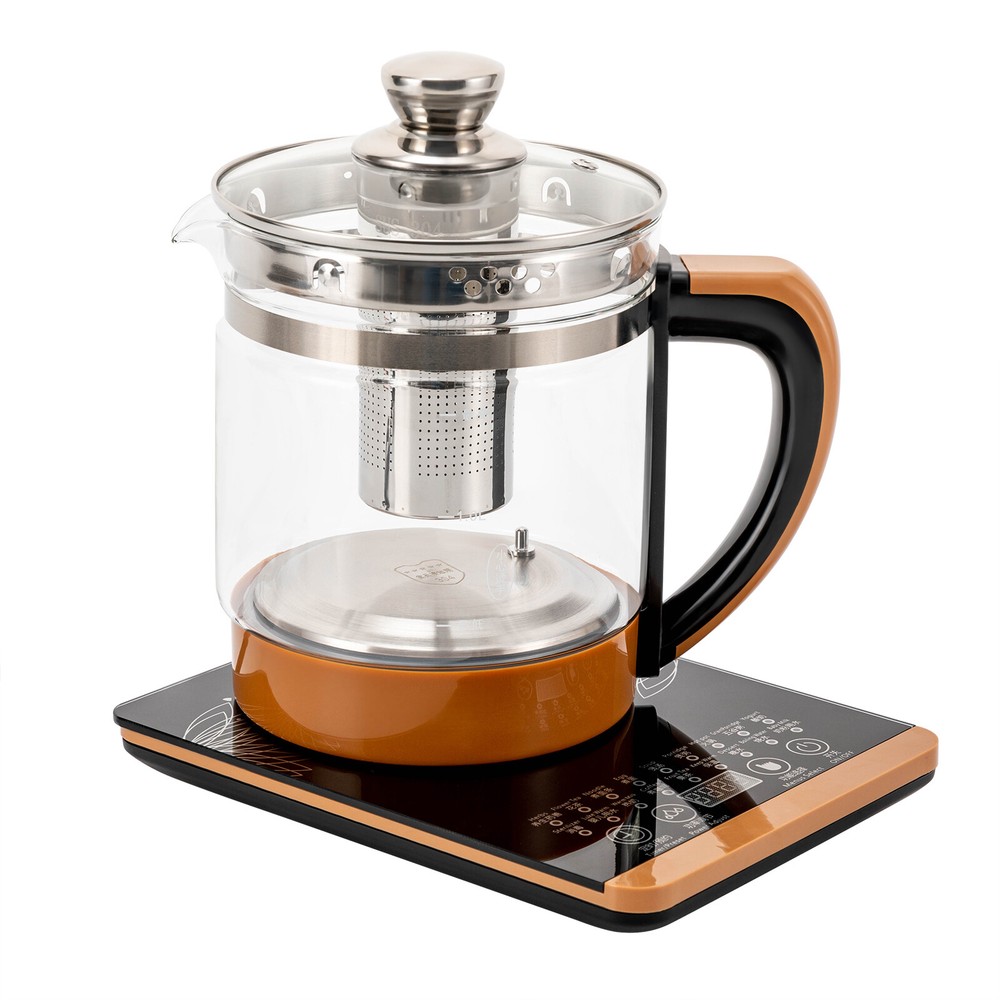 1.8L Electric Kettle Multifunctional Glass Kettle Boiling Water Pot + Tea Infuse