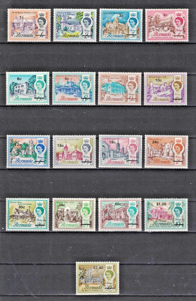 BERMUDA:1970 SC#238-54 MNH Buildings AP1503