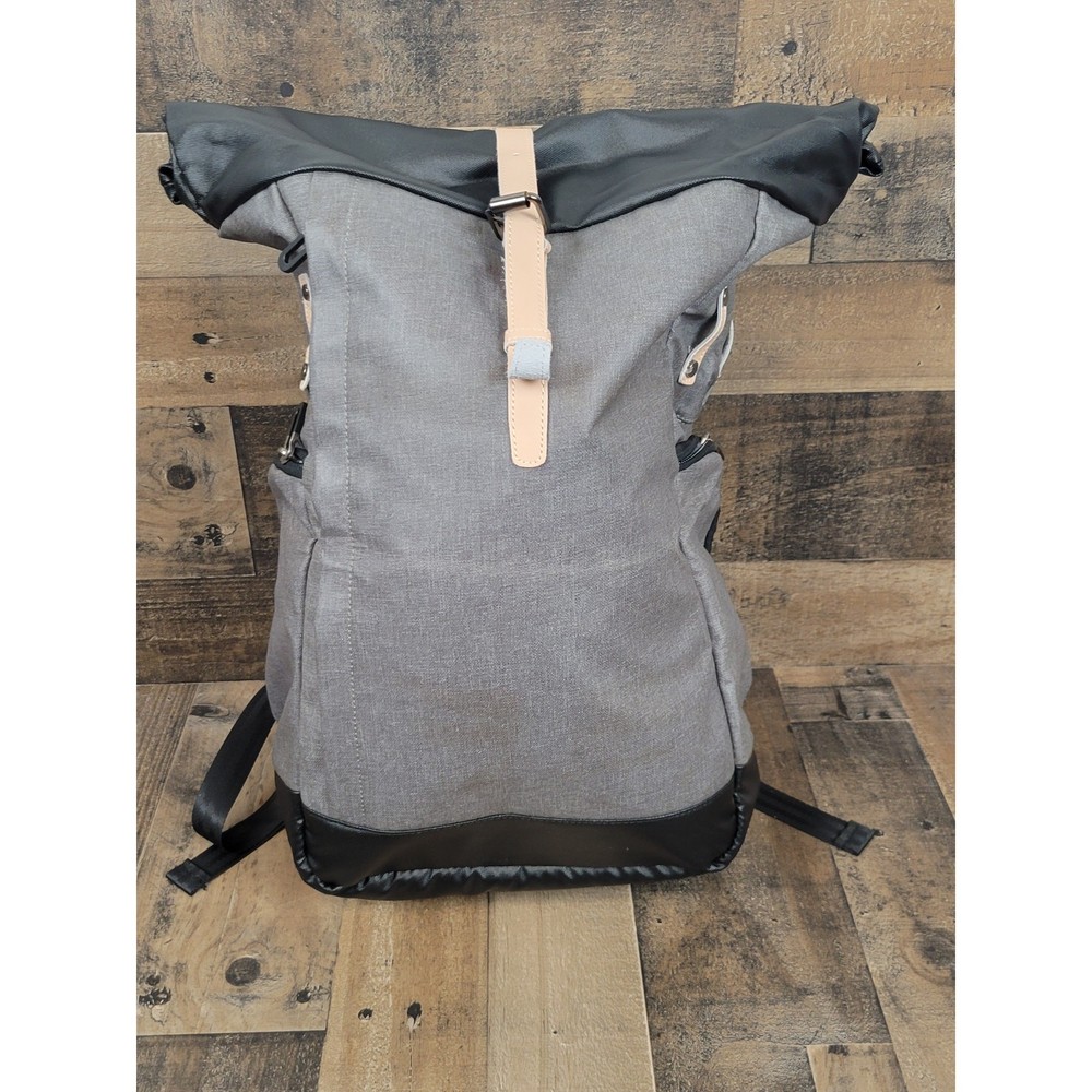 NWT Tocode Laptop BackPack Roll Top USB Anti Theft DaypackWater Repellent Gray