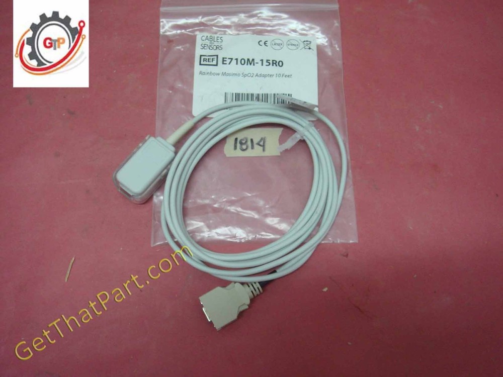Rainbow Masimo SpO2 10Ft Adapter DB14 To D-Sub 9 Cable Oem New Pkg