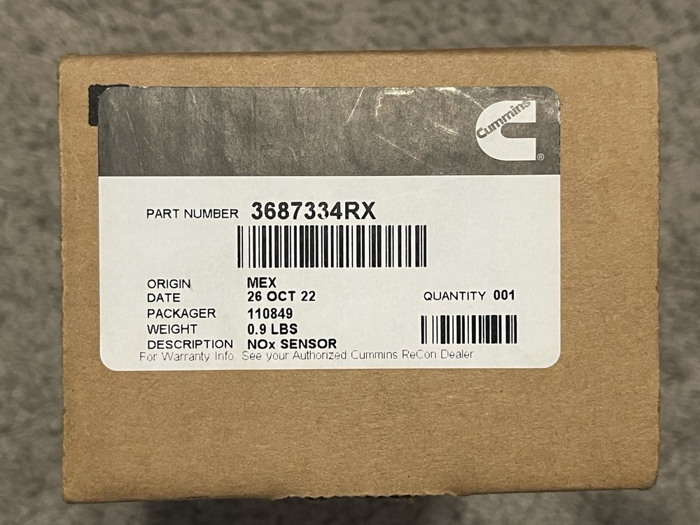 Cummins NOx Sensor 3687334RX