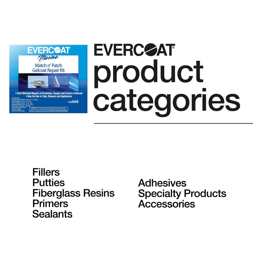 Evercoat Marine Match N'Patch Repair Kit - Repairs Nicks, Gouges & Scratches - 1