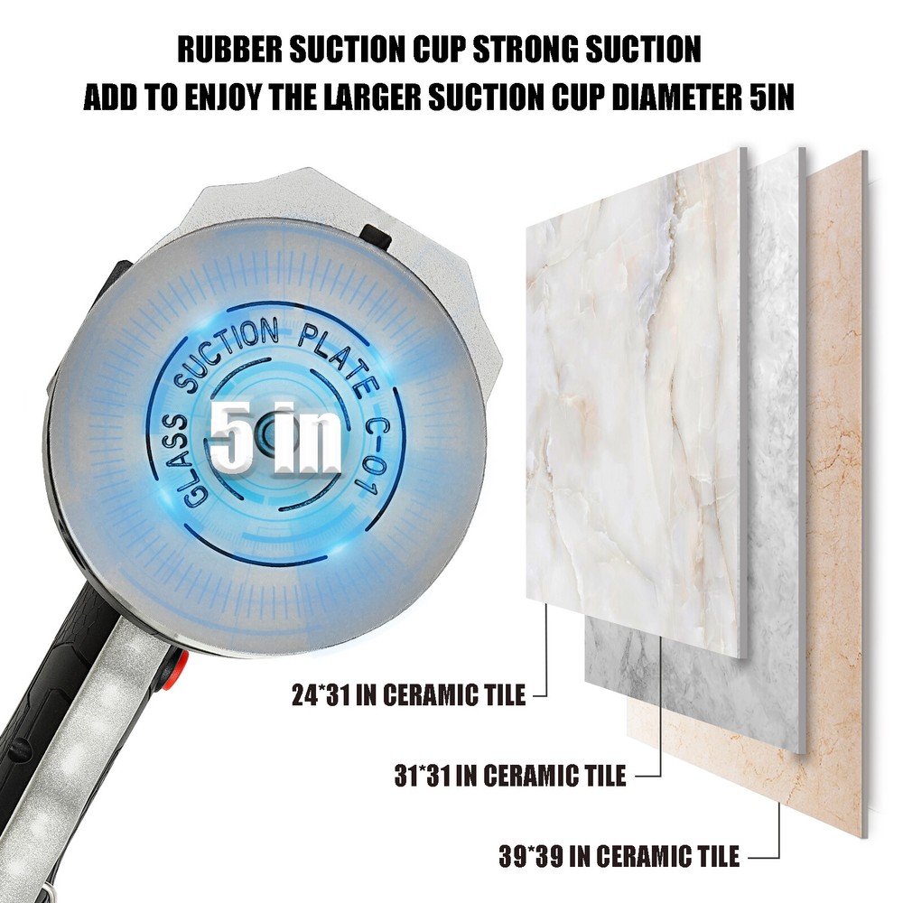 Automatic Tile Vibrator Suction Cup Floor Laying Machine Leveling Tool Hand-Held