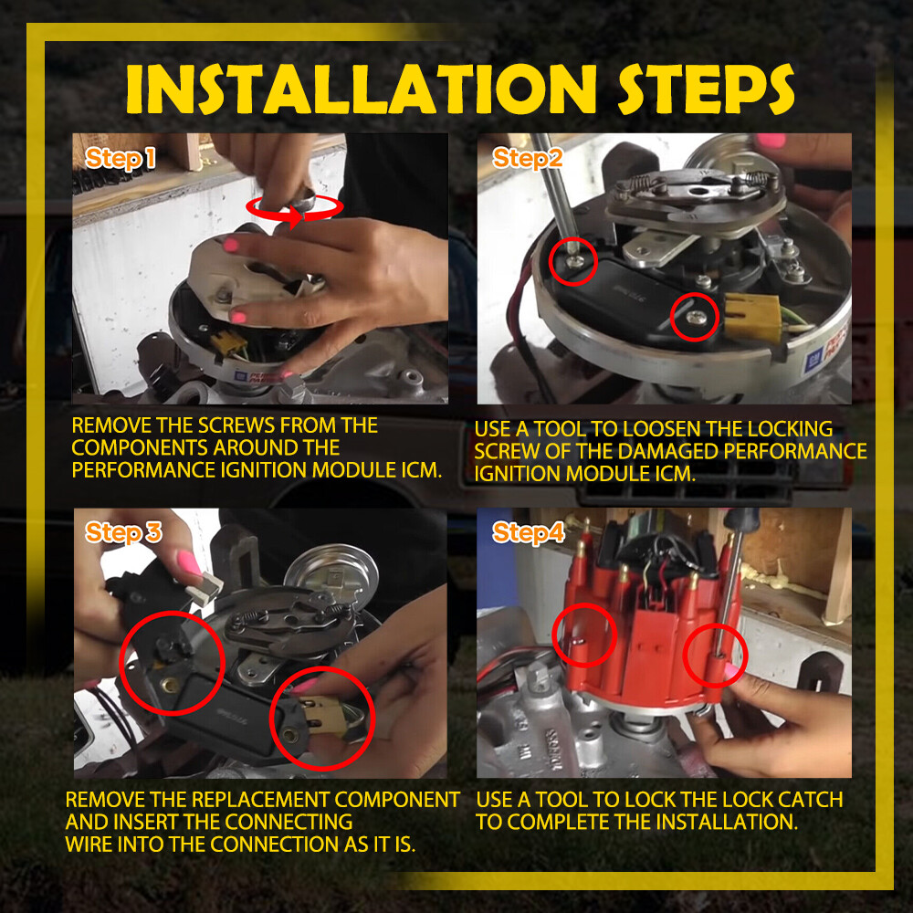 Replacement Ignition Control Module 4 Pin HEI Distributor for GM Chevy 1974-1988