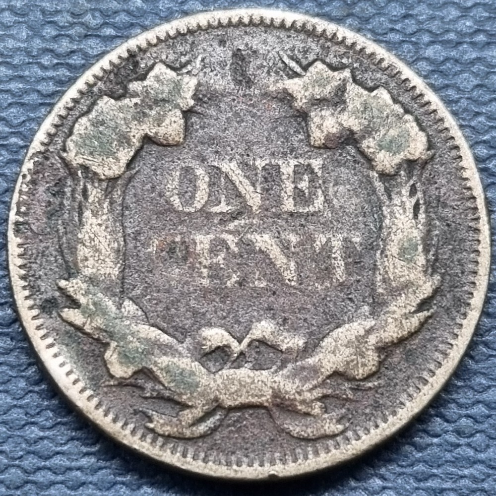 1857 Flying Eagle Cent 1c Circulated Dark #76925