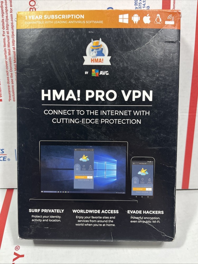 HMA! PRO VPN VIRTUAL PRIVATE NETWORK (SAME DAY KEY CODE) READ