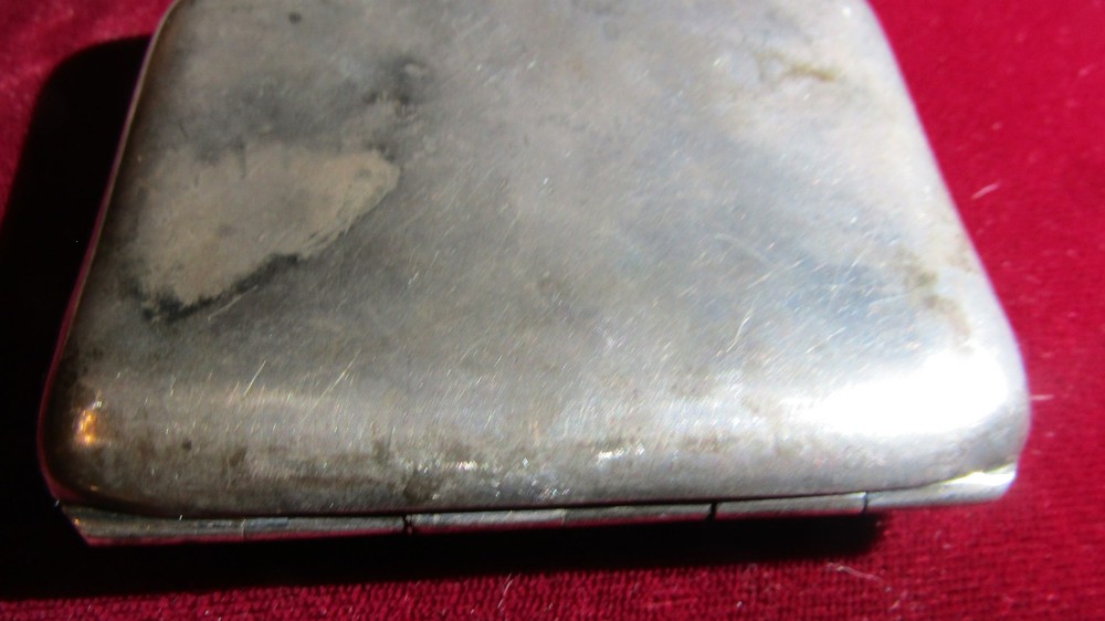 Rare Vintage Sterling Silver Cigarette Box/Case 62g Monogrammed ???