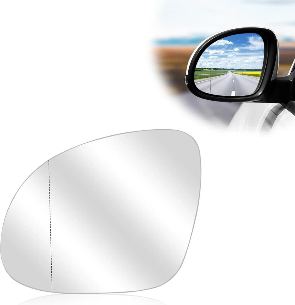 Heated Mirror Glass Replacement for 2009-2017 TIGUAN Convex-Left Driver Side