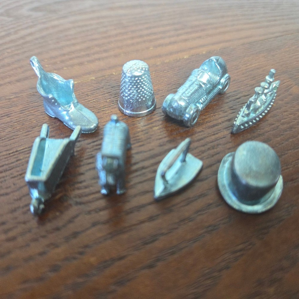 Vintage 8 monopoly replacement board game pieces