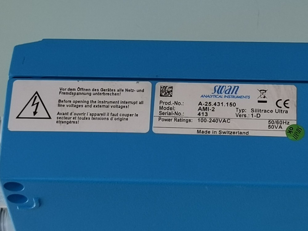 Swan AMI SILITRACE Trace SiO2 Process Analyzer