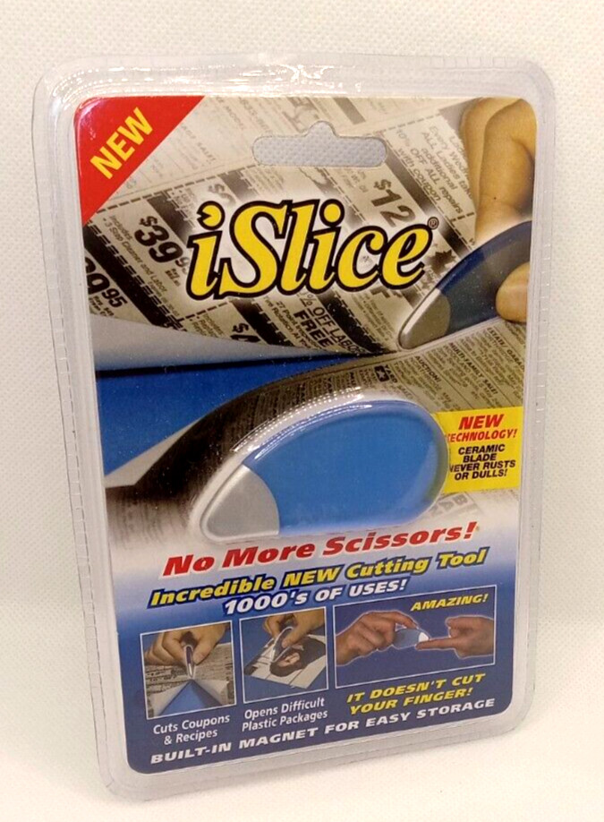iSlice - Incredible NEW Cutting Tool! No more Scissors! Ceramic Blade- NEW