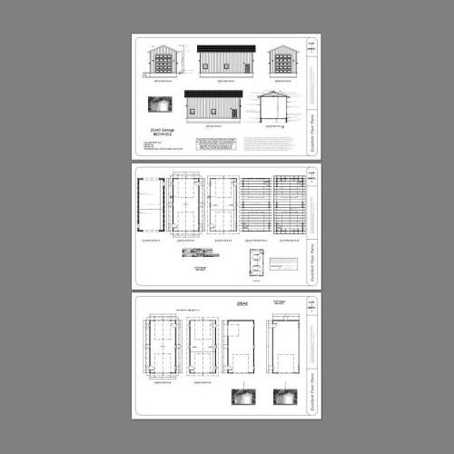 20x40 1-RV Garage -- 800 sq ft -- PDF Floor Plan -- Model 2A