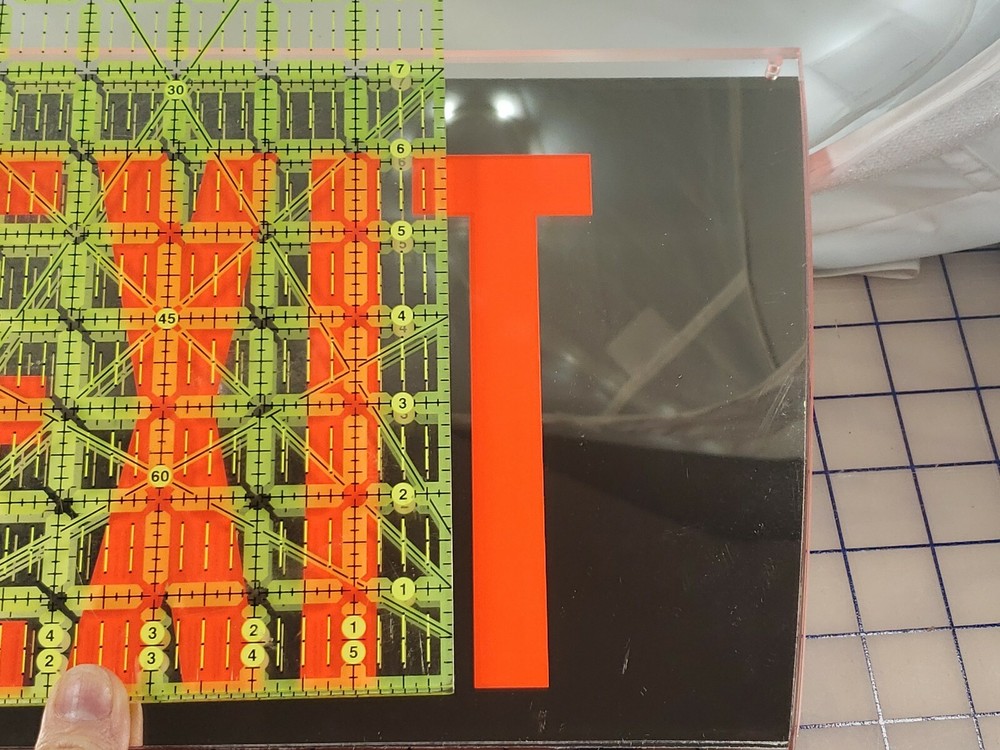 Exit Sign, Recessed, Double Faced, 6" Red Lettering, Mirror Panel - Replacement