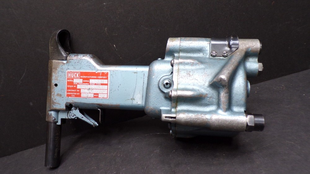 HUCK 350 Pneumatic Blind Rivet Tool-Case,Heads