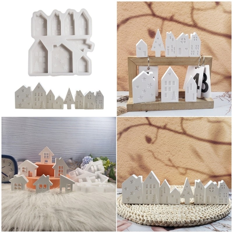 Reusable Detachable House Structure Silicone Mould Decorative Making Tool