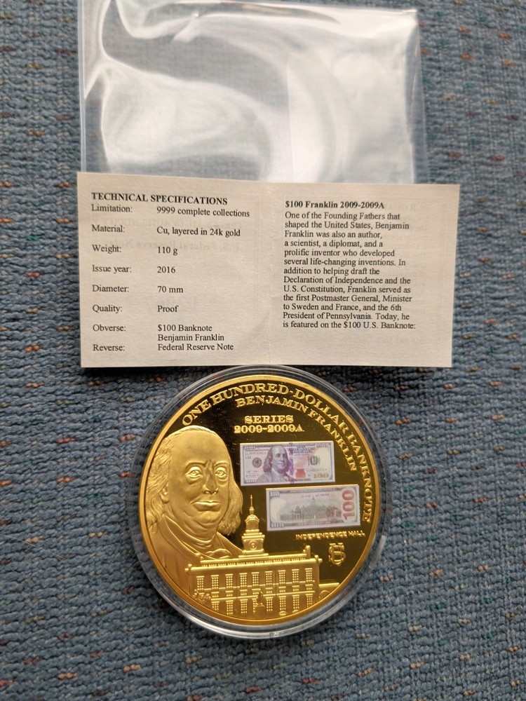 AMERICAN MINT. 2016. BENJAMIN FRANKLIN COIN.