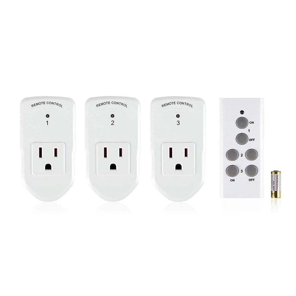 Wireless Remote Control Outlet Electrical Switch for Lights, Fans, Christmas