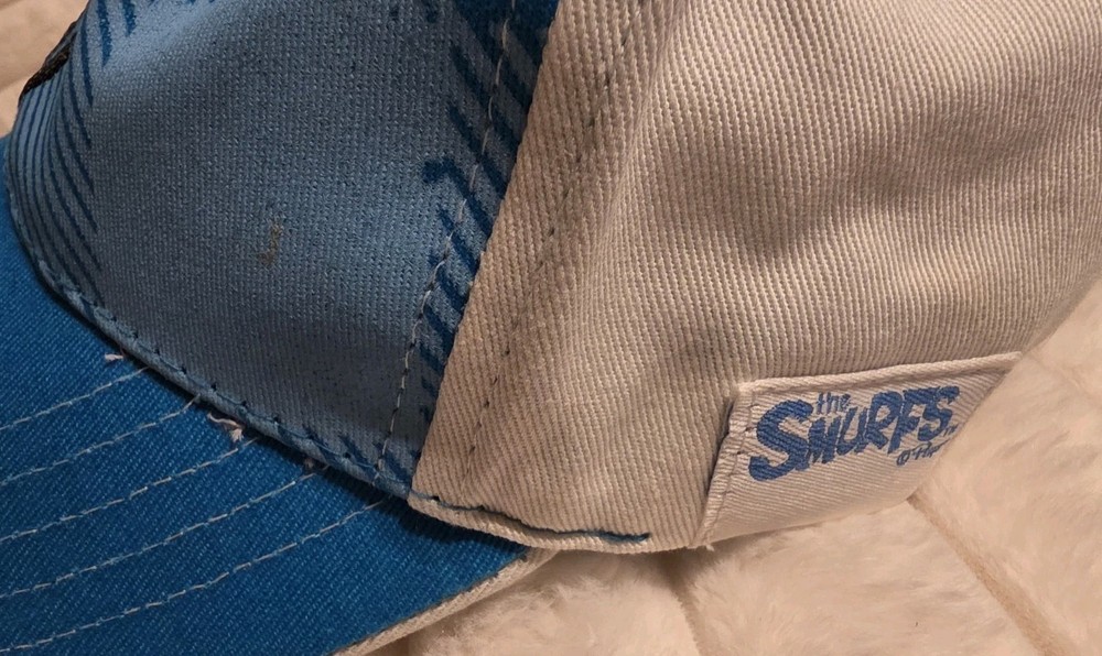 The Smurfs Trucker Hat Blue Vintage Comics Adjustable Baseball Cap