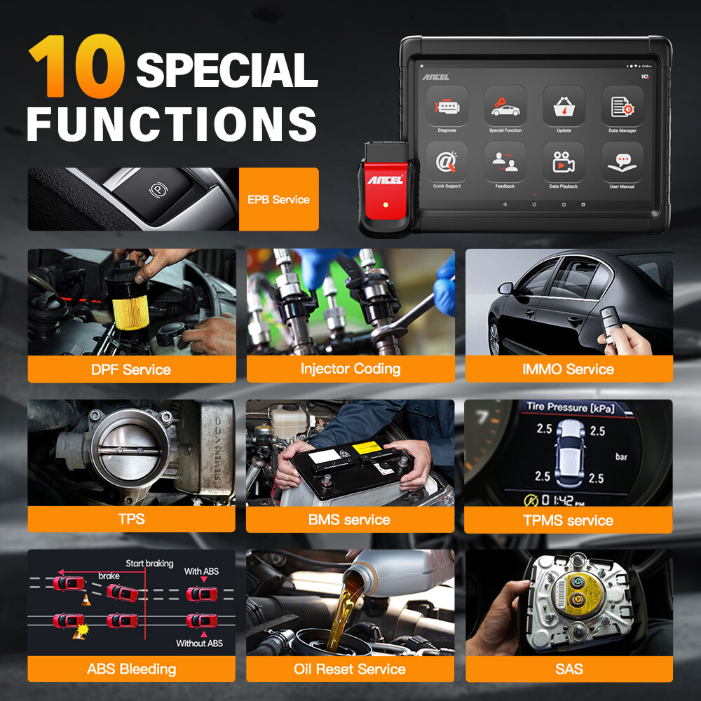 ANCEL X6 Car Bi-directional All System OBD2 Scanner Auto Diagnostic Scan Tool