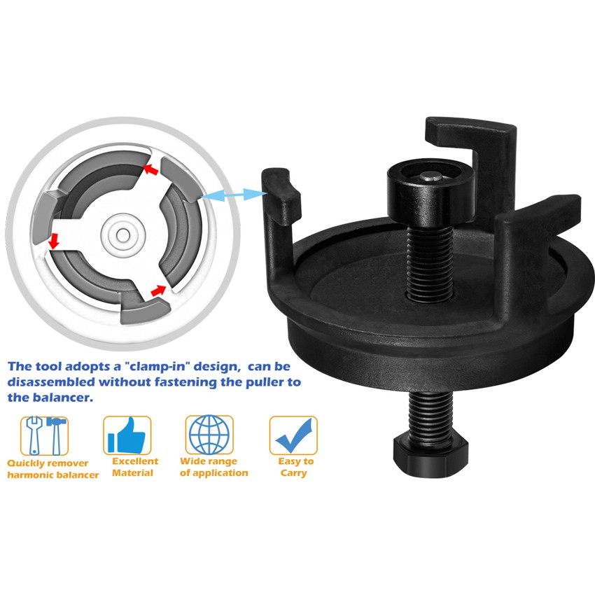 Harmonic Balancer Puller Crank Pulley Puller 25264 For GM Engine Models 5.7 LS1